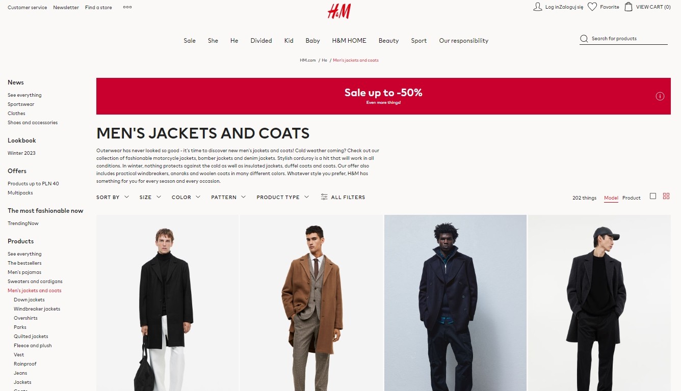 интернет-магазин H&M